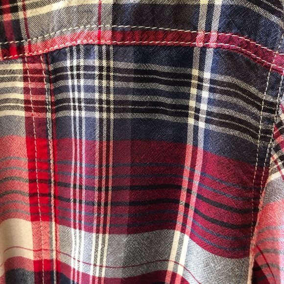 Oh! Mamma Plaid Button Down Shirt SZ L - Picture 8 of 9